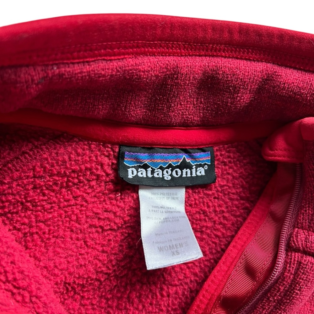 Patagonia Better Sweater 1/4 Zip Fleece Pullover Red Size XS - Picture 9 of 11